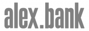 Alex.Bank logo in black and white